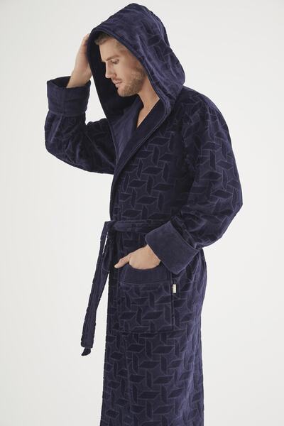 Nuşa Ανδρικό μπουρνούζι Jacquard 100% Cotton