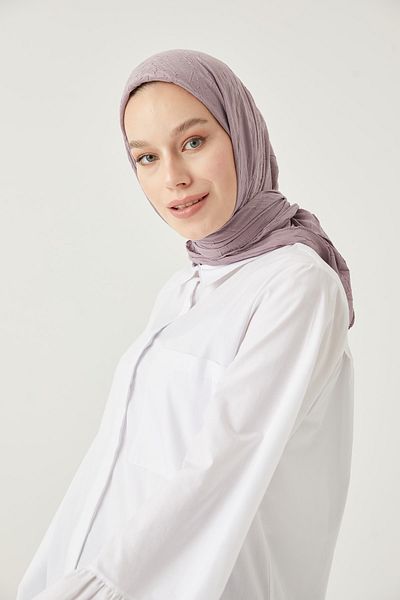 FRESCO SCARFS Γυναικείο μαντήλι Hijab Bamboo Kraş*ελαφριά λεβάντα