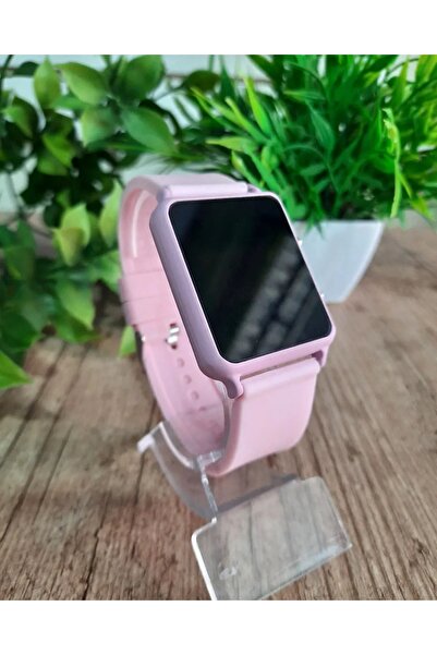 ÇENÇEN Dokunmatik Pembe Kauçuk Kordon Spor Led Kol Saati Touch Pembe