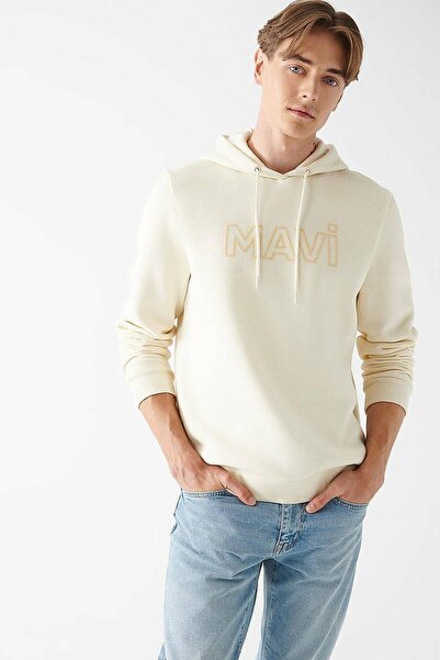 Mavi Baskılı Açık Bej Erkek Sweat 0610941-70055