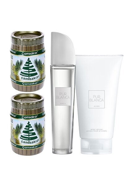 Çam Sakızı Çamsakızı 240 gr Süper Ağda 2 Adet Pur Blanca Parfüm Edt 50 ml Vüc...