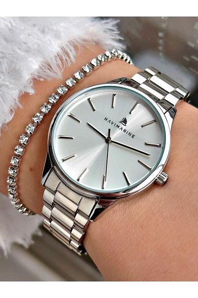 Navimarine Steel Cord Women's Wristwatch + Bracelet Gift