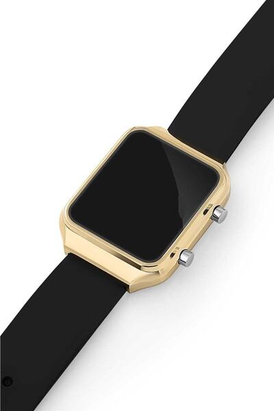 ÇENÇEN Unisex Siyah Silikon Dijital Led Kol Saati Kol Saati