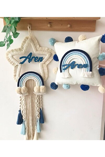 Cleopatra Dekorasyon Makrome Kapı Süsü Ve Takı Yatığı 2li Set