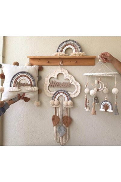 Cleopatra Dekorasyon Makrome Kapı Süsü Dönence Duvar Süsü Takı Yastığı