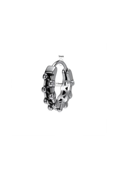 Viking Special Design Modern Design Snap Ring 316l Steel Men's Earring
