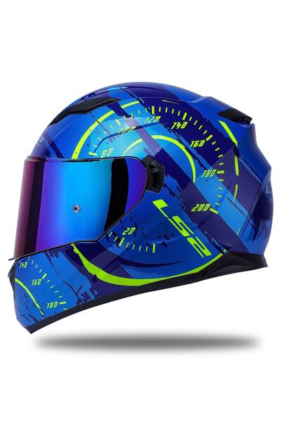 LS2 Stream Evo Tacho Mavi-neon Sarı Kask