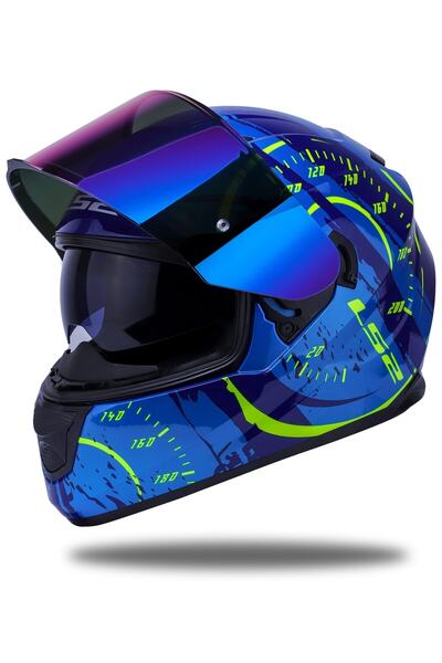LS2 Stream Evo Tacho Mavi-neon Sarı Kask