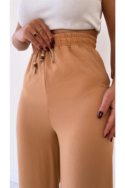 SEDA FİDAN Ayrobin Linen Comfortable Pants Kitten