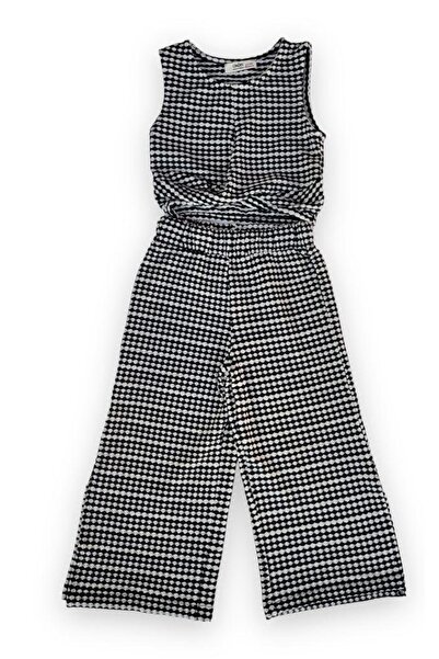 Çikoby Girl's Crop and Wide Leg Trousers Set