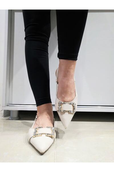 PUNTO Arme Cıty Ac27707700 Taşlı Topuksuz Şık Babet