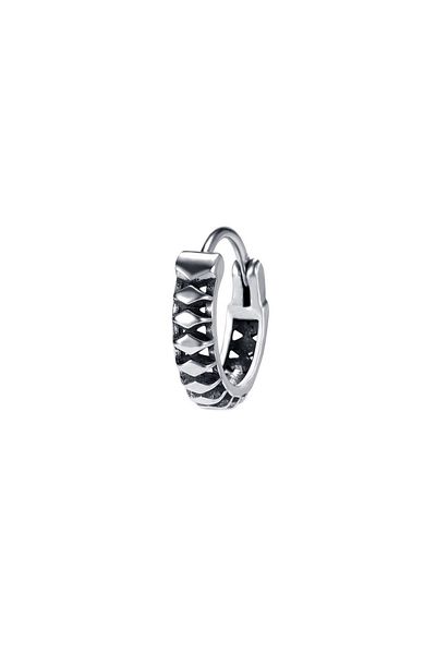 Viking Striped Design High Polishing Modern Style Men's 316l Steel Earrings