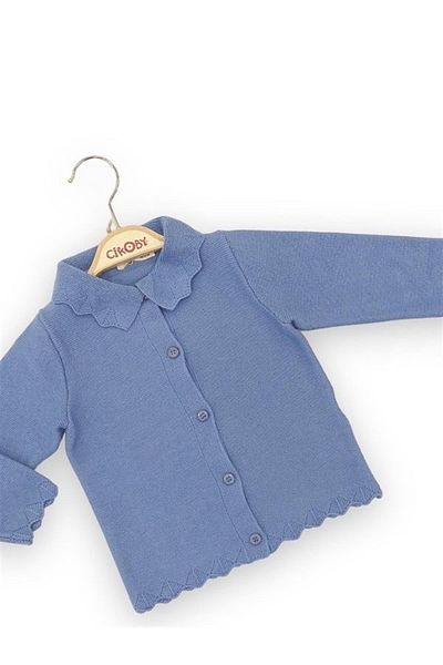 Çikoby Baby Girl Baby Collar Buttoned Cardigan