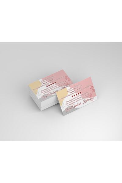 100 Adet Tek Yön Mat 5,2 X 8,2 Cm Teşekkür Kartı Baskı Açıklamalı Kargo Gönderileriniz Için Yorum