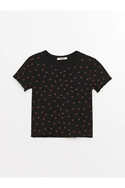 LC Waikiki Xside okrugla kragna Sa deznom Ženska majica kratkih rukava