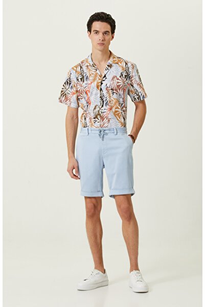 Network Mavi Duble Paça Şort