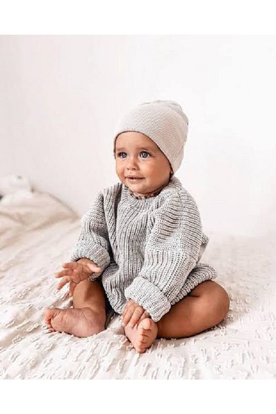 Sparrow Laurel Beniz Kids Unisex Baby Kids Crew Neck Oversize Knitwear Sweater 6 Months-5 Years