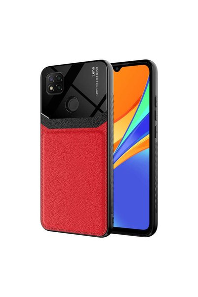 ZM STORE حافظة هاتف Xiaomi Redmi 9c ذات سطح لامع وغطاء بمظهر جلدي