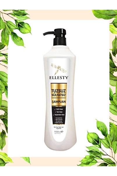 ELLESTY Vegan Sülfatsız Tuzsuz Parabensiz Şampuan 900 ml