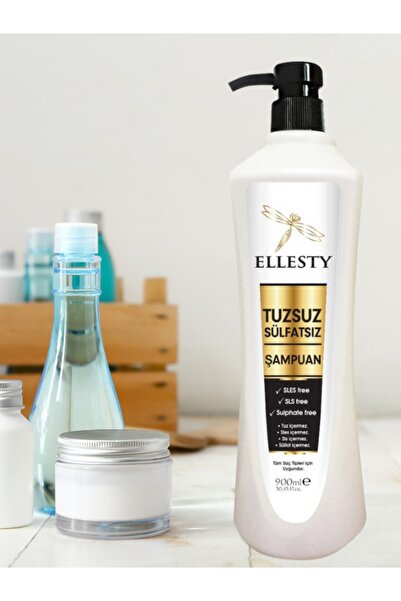 ELLESTY Vegan Sülfatsız Tuzsuz Parabensiz Şampuan 900 ml
