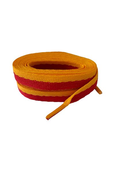 KDOT Pair of Yellow Red Colored Sports Shoe Laces