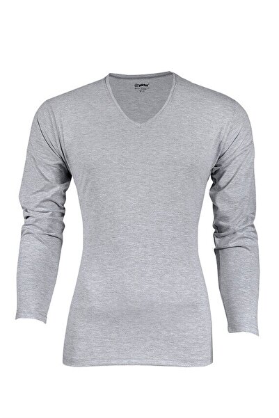 ÇamaşırcımShop Yıldız 350 Likralı V Yaka Uzun Kollu Erkek Badi T-shirt