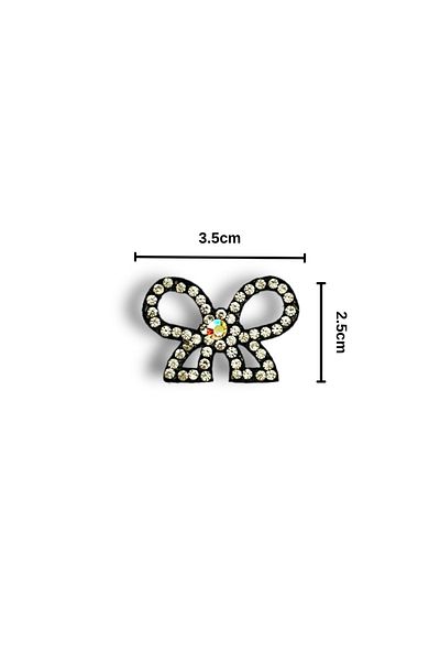 Seçkin Felted Motif Rhinestone Bead Bow Tie (10 Pieces)