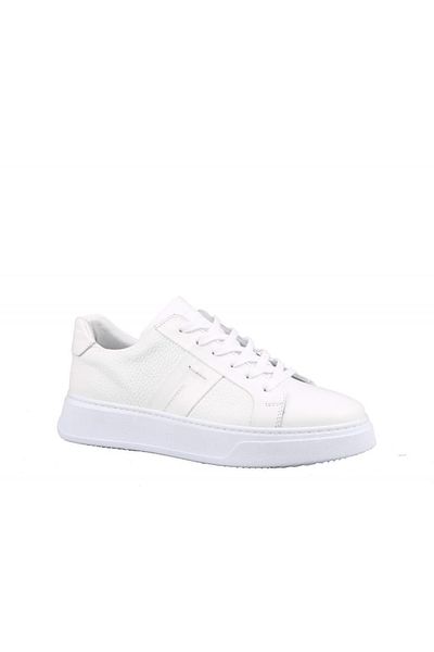 KOMCERO Ανδρικά casual παπούτσια 3y1558 Γνήσιο Δερμάτινο Λευκό