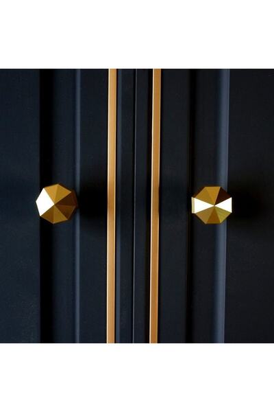 Luxuryxarch Farah Fırçalı Ham Pirinç Mat Altın Düğme Kulp (İTHAL)