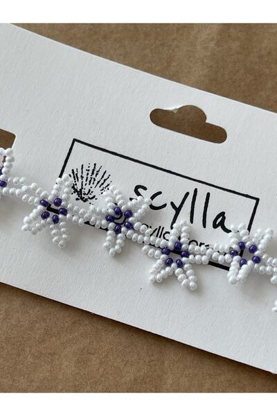 scyllastore Purple White Special Design Star Shaped Bracelet