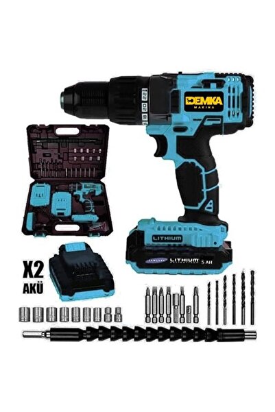 Demka Makina Li X-speed Darbeli Çift Akülü Şarjlı Vidalama