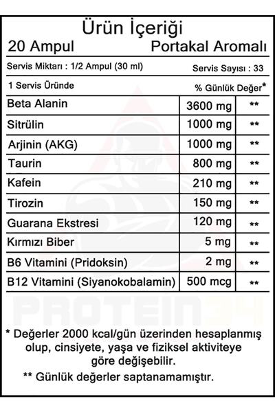 Bigjoy Sports Predator Shot 60 ml X 20 Ampul Güç Performans