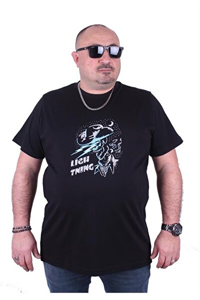 Starbattal Velika muška majica sa printom Lightning 23132 crna