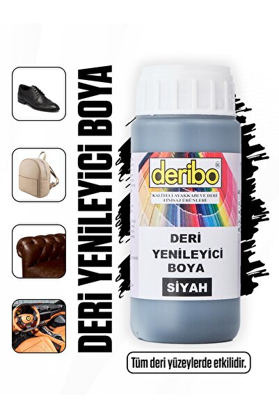deribo Deri Eşya, Ayakkabı, Koltuk, Direksiyon, Çanta, Deri Yenileyici Boya. 100ml. Sünger Hediyeli.