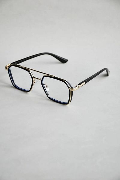 LOOKUP Square Blue Light Protected Unisex Glasses Black Frame