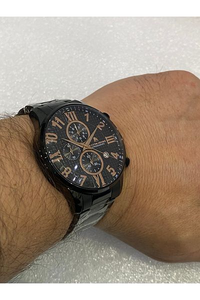 Navimarine Black Cronograph Men's Wristwatch 44mm
