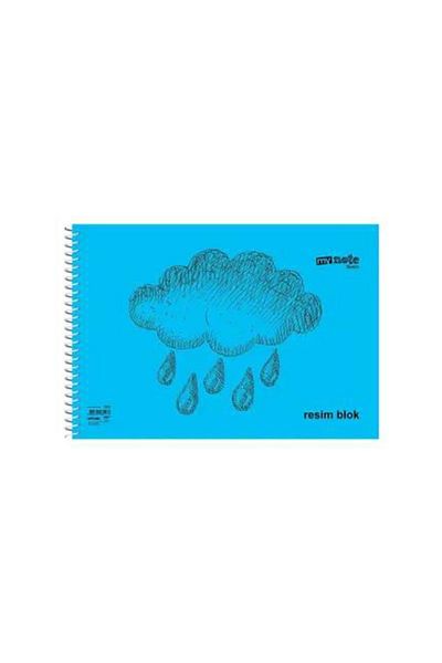 Mynote 5 Pieces Large Size 35x50 Cm Picture Book 30 Sheets Plastic Cover Spiral Mixed Color
