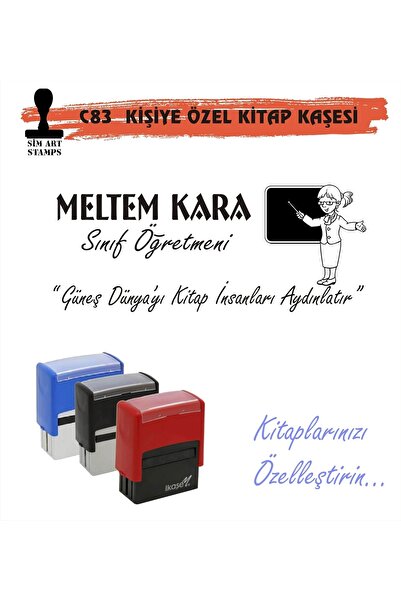 Kaşem Kitap Kurtlarına Ve Öğretmenlere Özel Kitap Kaşesi C83