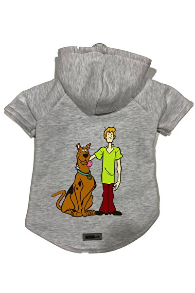 Monopetz سويت شيرت من الصوف بغطاء للرأس ملابس للكلاب والقطط - رمادي New Scoob...