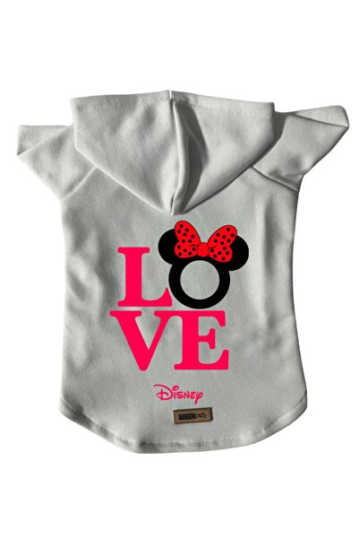 Monopetz White Mini Love - مقاس S، سويت شيرت صوف بغطاء للرأس، ملابس للكلاب وا...