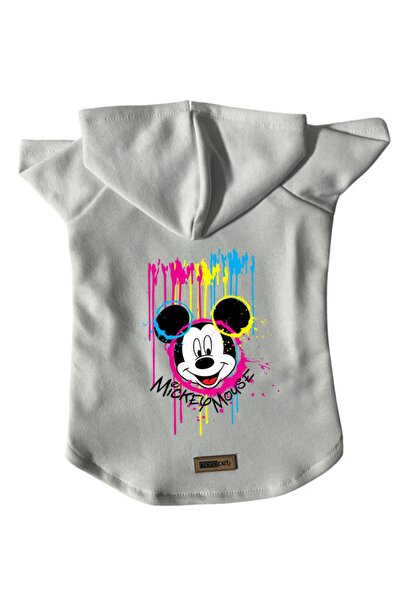 Monopetz Hooded Fleece Sweatshirt Dog And Cat Outfit & Dress - White New Mick...