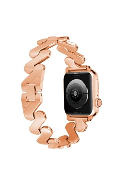 Strap U Apple Watch 2/3/4/5/6/7/8/9/se/ultra/ultra 2 42-44-45-49mm Uyumlu Tasarım Klipsli Metal Kordon