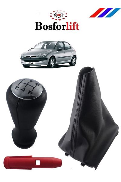 BOSFORLİFT Peugeot 206 Gear 5 Front Knob and Gaiter Set