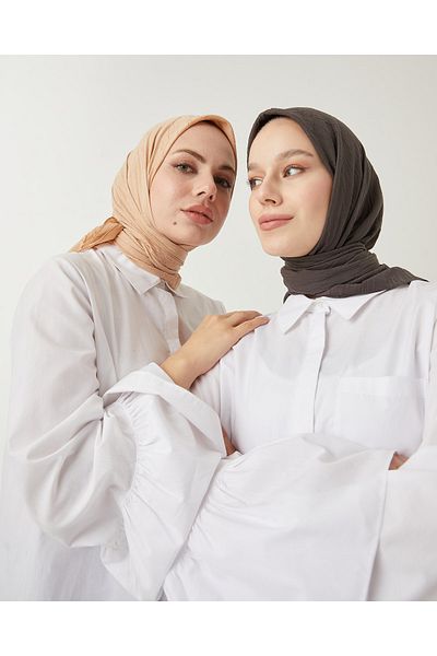 FRESCO SCARFS Γυναικείο μαντήλι Hijab Bamboo Kraş*ανθρακί