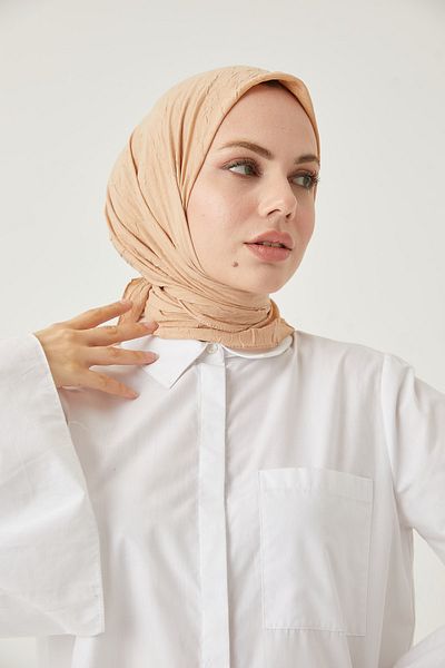 FRESCO SCARFS Γυναικείο μαντήλι Hijab Bamboo Kraş*κρέμα