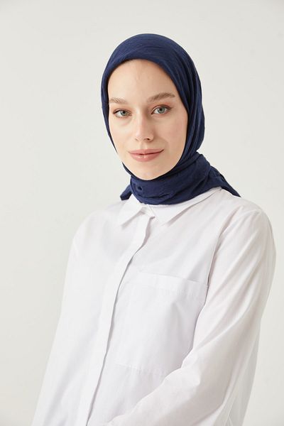 FRESCO SCARFS Γυναικείο μαντήλι Hijab Bamboo Kraş*σκούρο μπλε