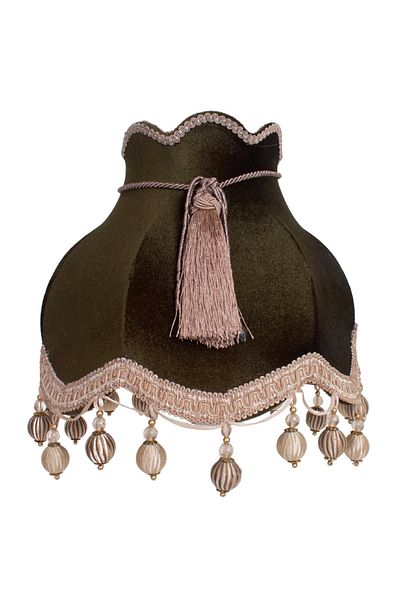 Dekovien Vintage Khaki Green Velvet - Lampshade for Living Room Quality Workmanship Ab0353