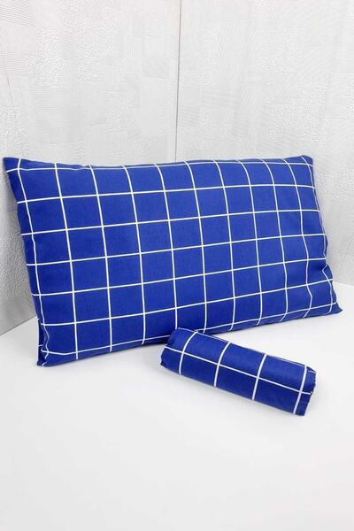 mihriban Односпальне простирадло з гумкою та наволочка з візерунком у клітинку 100x200