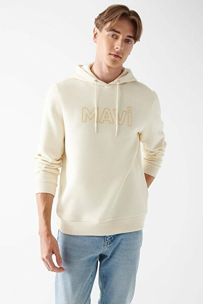 Mavi Baskılı Açık Bej Erkek Sweat 0610941-70055