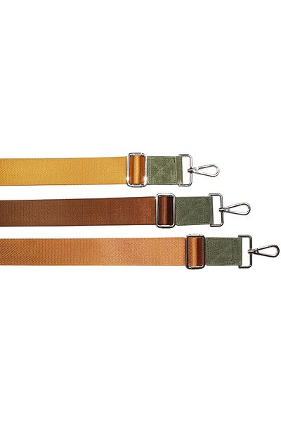 Atelier Bomonti Bag Handle Adjustable Removable Shoulder Strap Khaki Waxed Canvas Fabric Detailed Brown Column